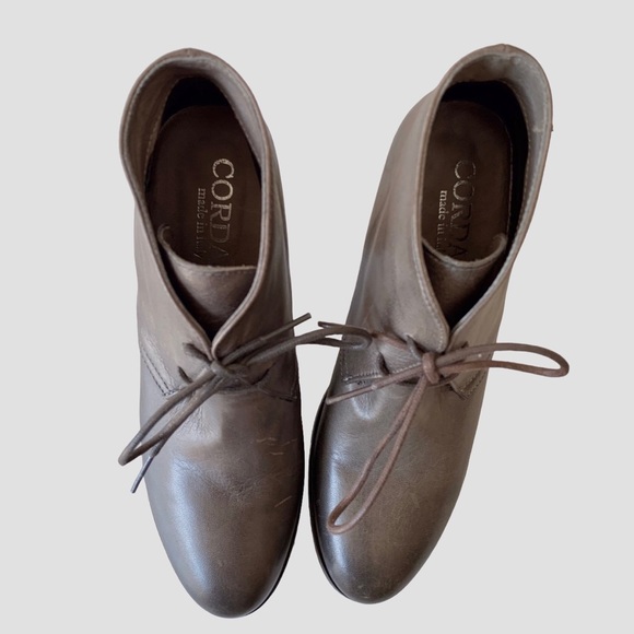 CORDANI ITALIAN LEATHER LACE-UP BROWN BOOTIES - Picture 6 of 15